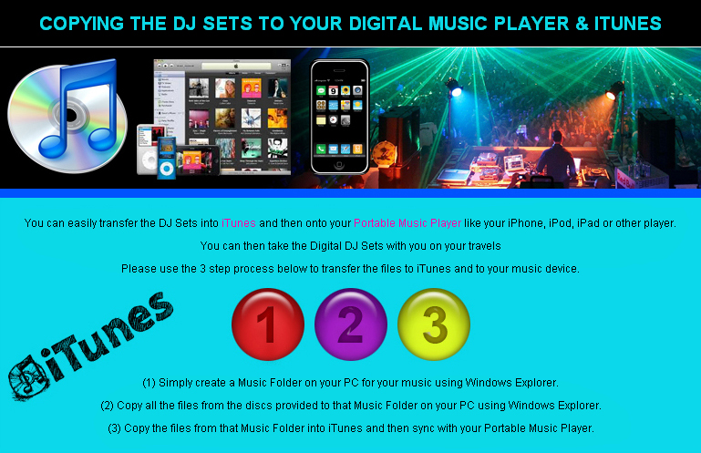 Copying The DJ Sets To Your Digital Music Player & iTunes